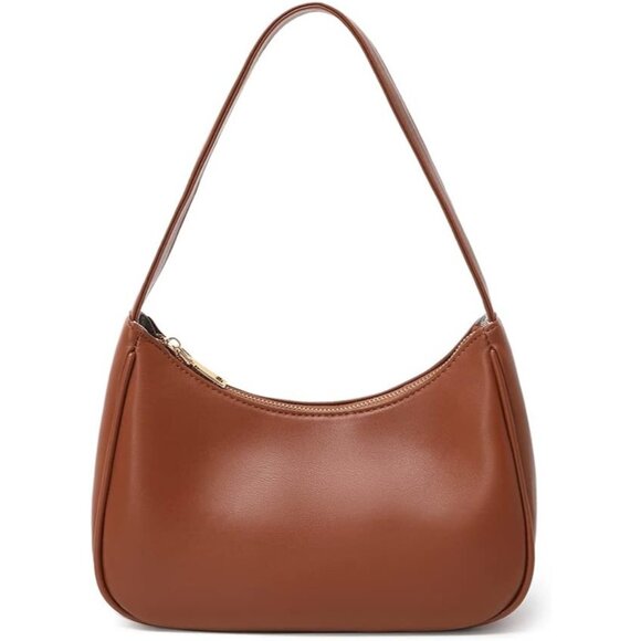 Handbags - Women Brown Imported Polyester Pu Leather Zipper Closure Cute Mini Tote Handbag